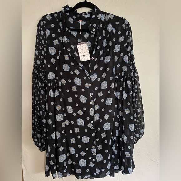 FREE PEOPLE Turn Turn Long Sleeve Minidress - Picture 4 of 6